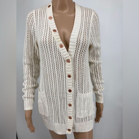 Rodarte Rodarite White Knit Sweater Size M - Picture 1 of 10
